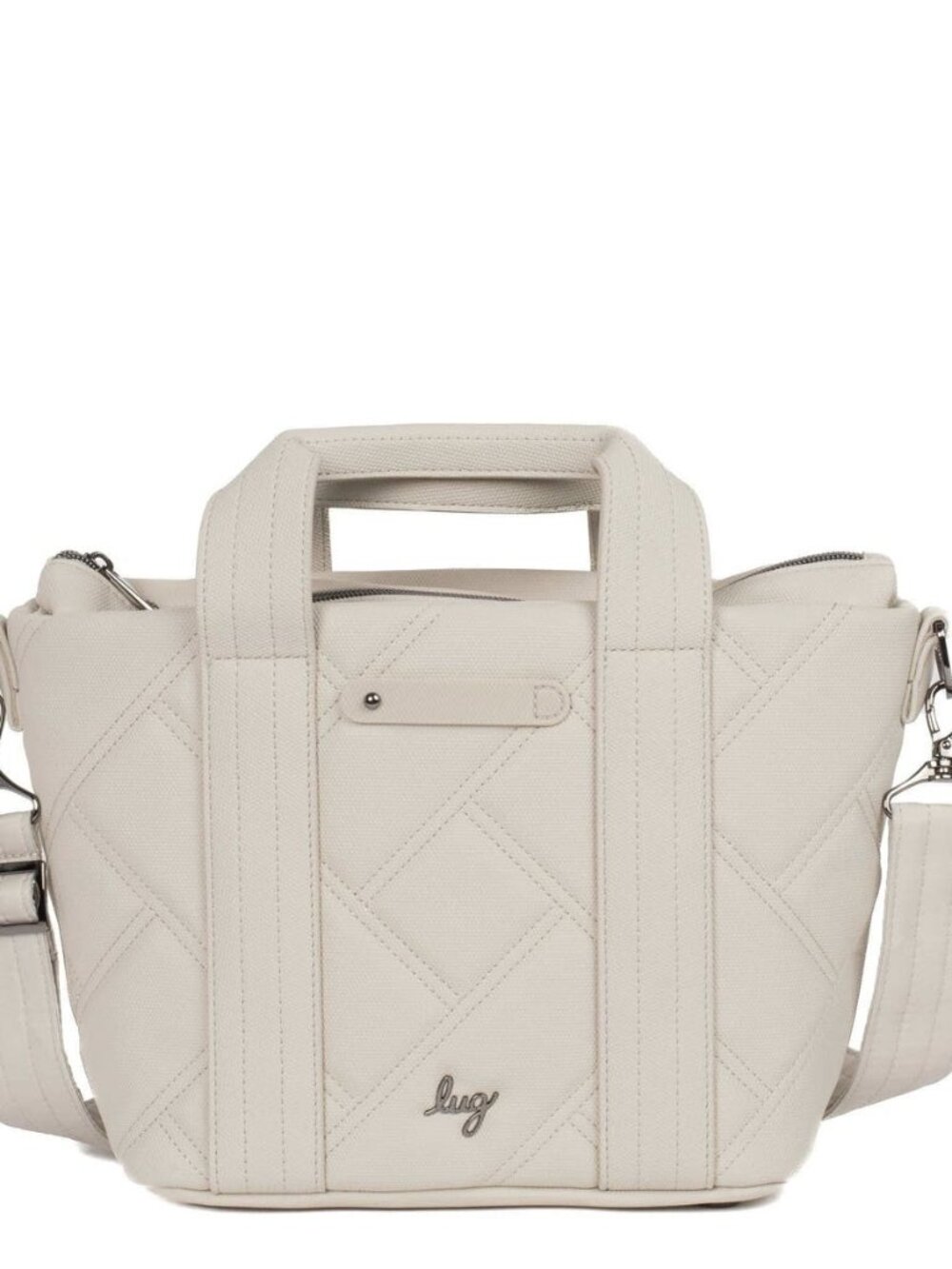 LUG - Dory Matte Luxe VL Crossbody in Pebble Rainbow Stitch w/Hummingbird Int